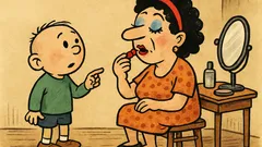 Виц: Лельо, защо се гримираш?